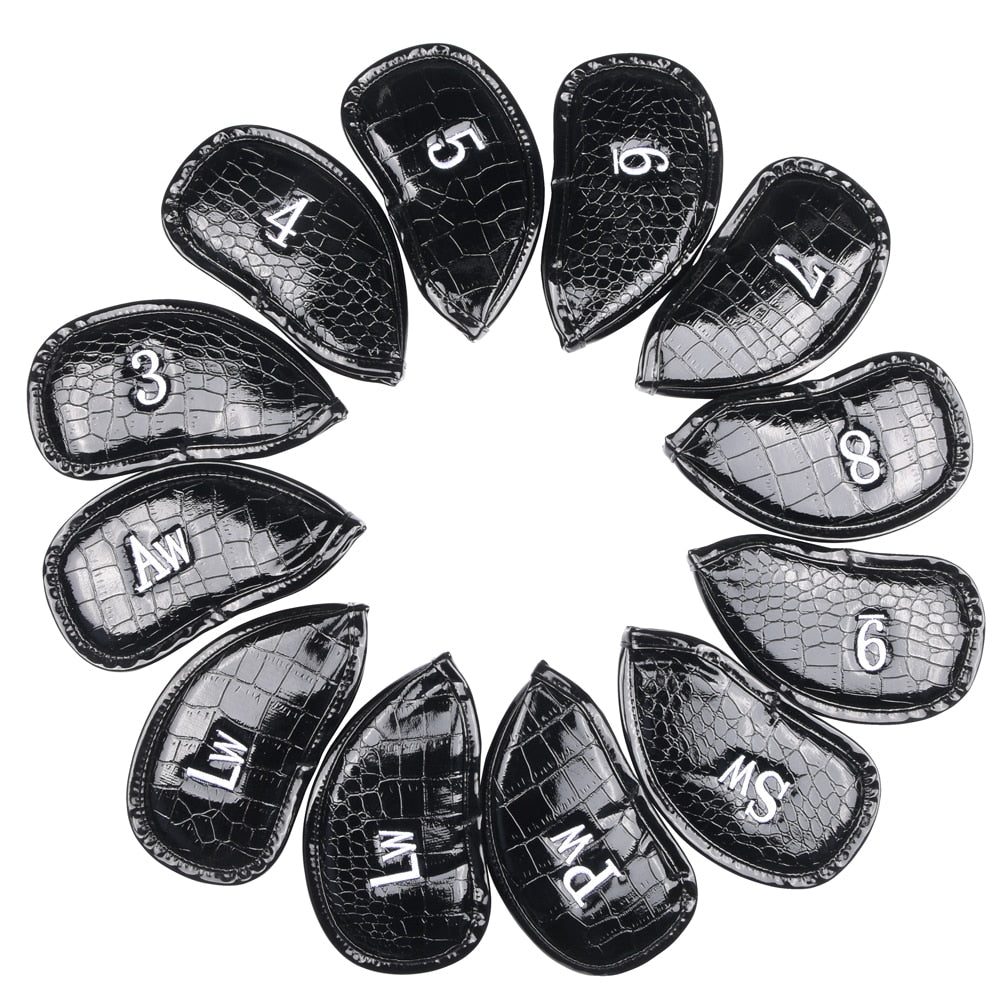 12 Piece Set of Leather Golf Club Headcovers