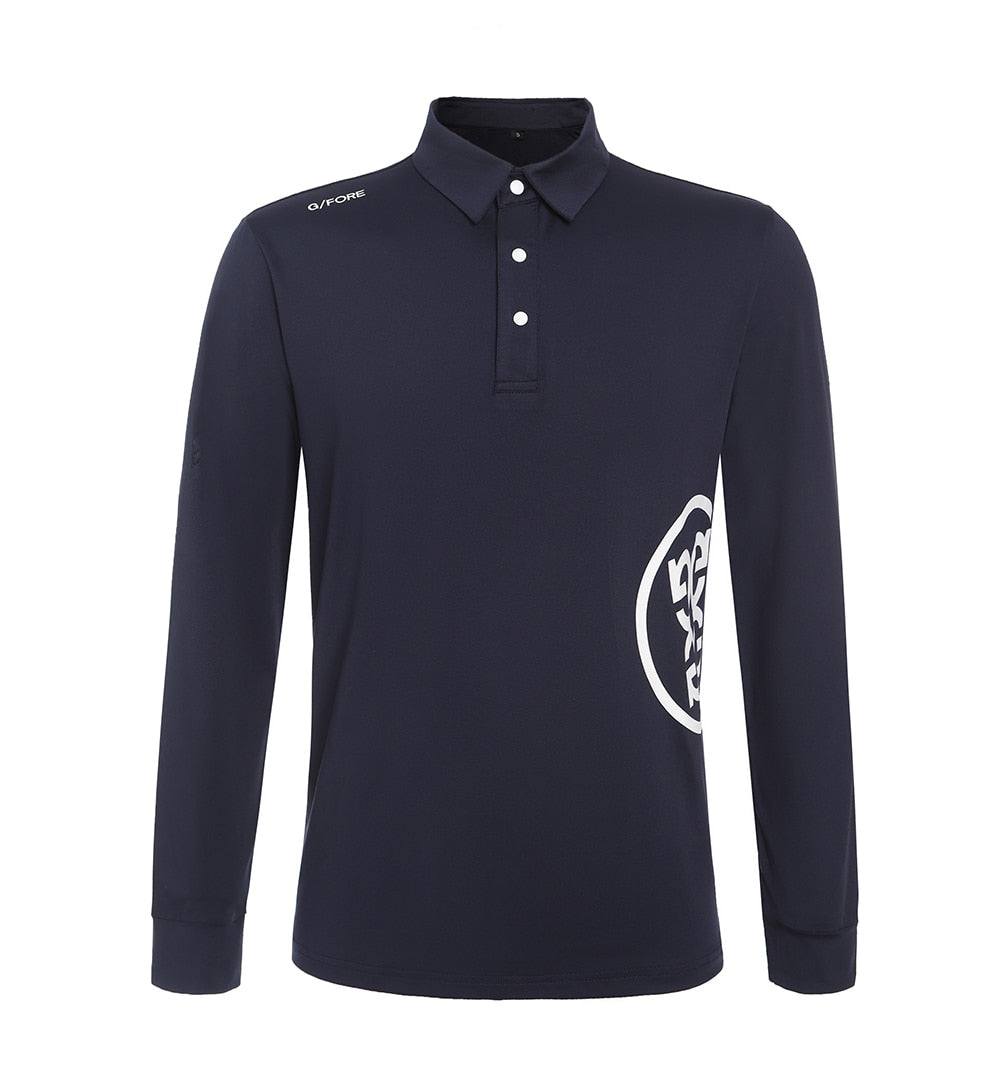 Casual Long Sleeved Collared Golf Shirts