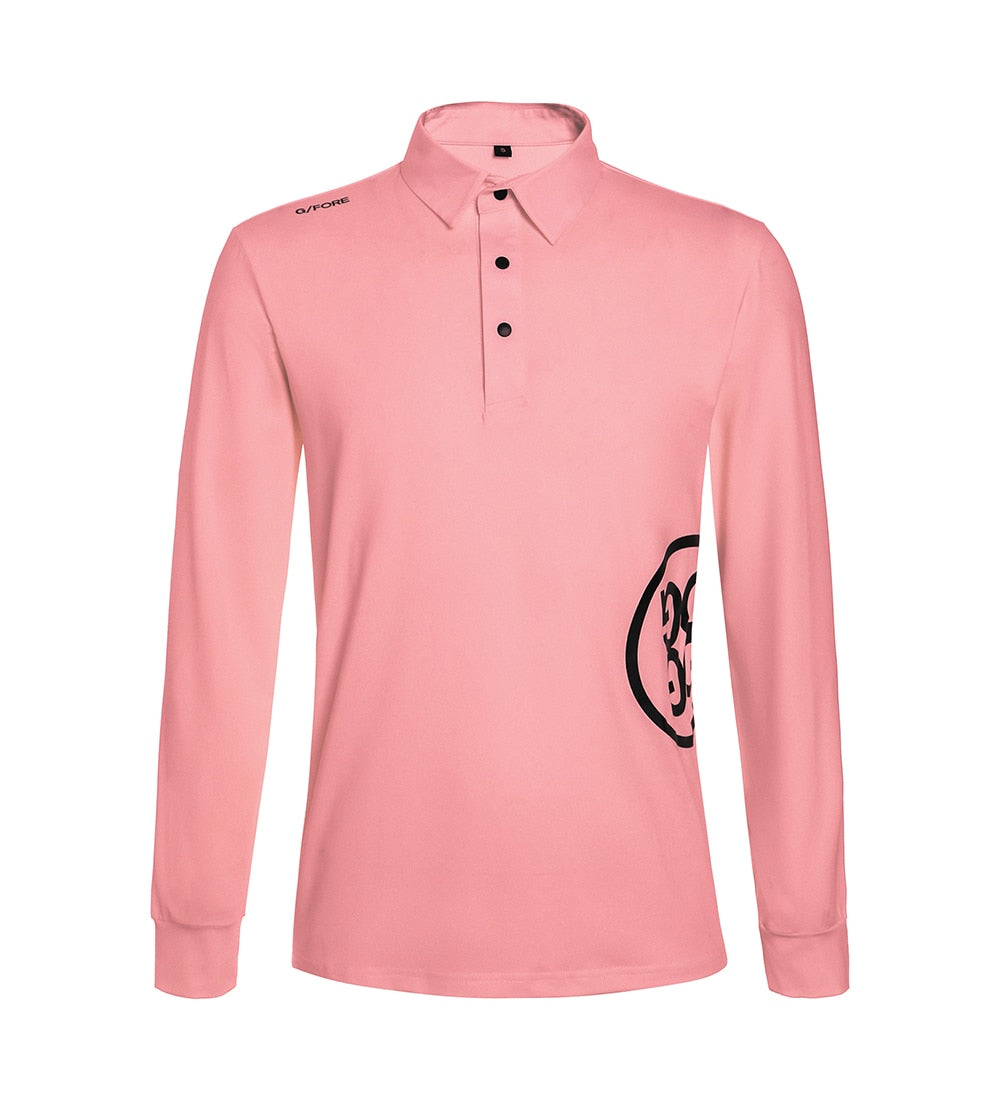 Casual Long Sleeved Collared Golf Shirts