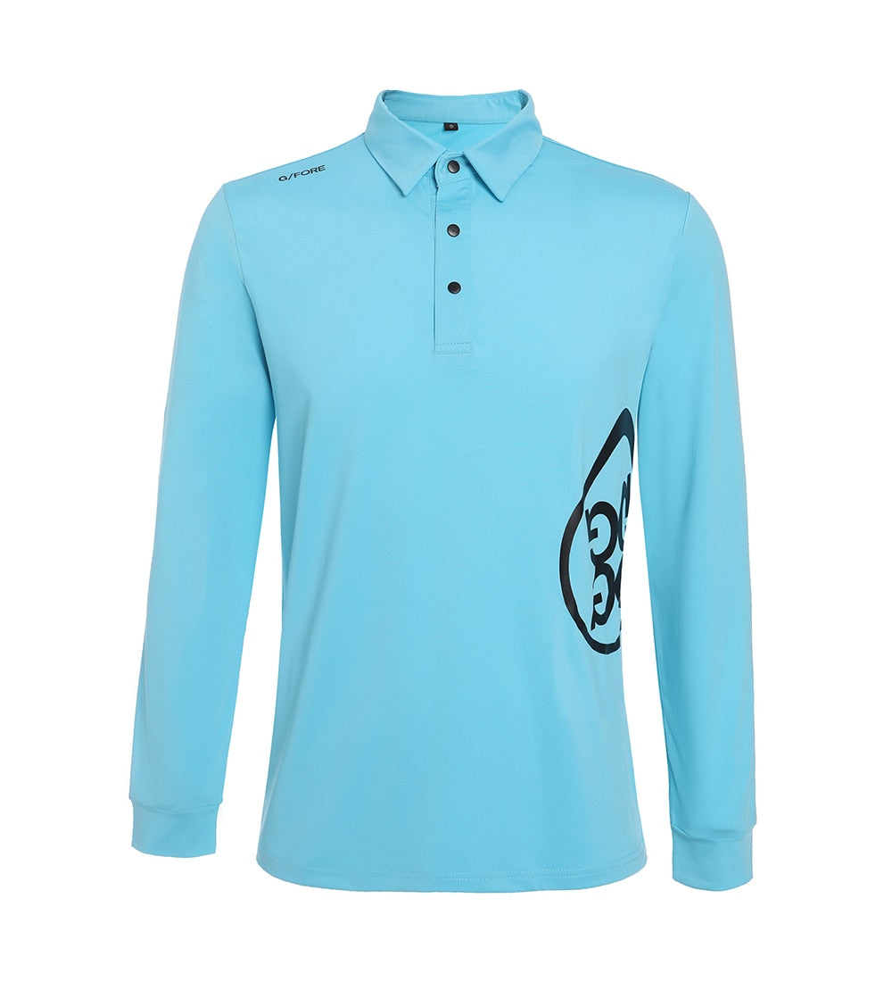 Casual Long Sleeved Collared Golf Shirts